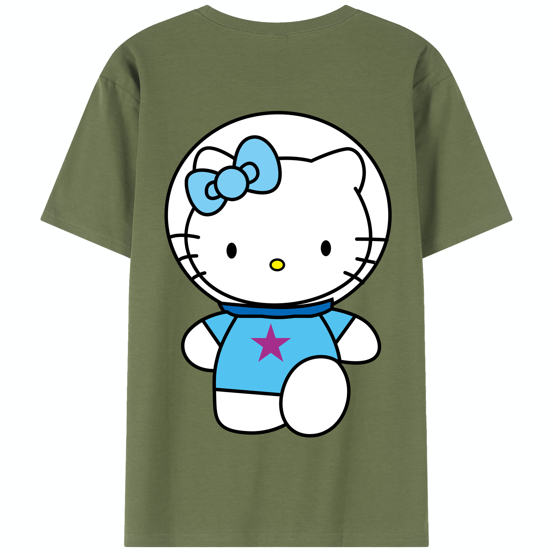 （画像用） Hello Kitty ハローキティ 綿100％半袖Tシャツ（背面プリント）